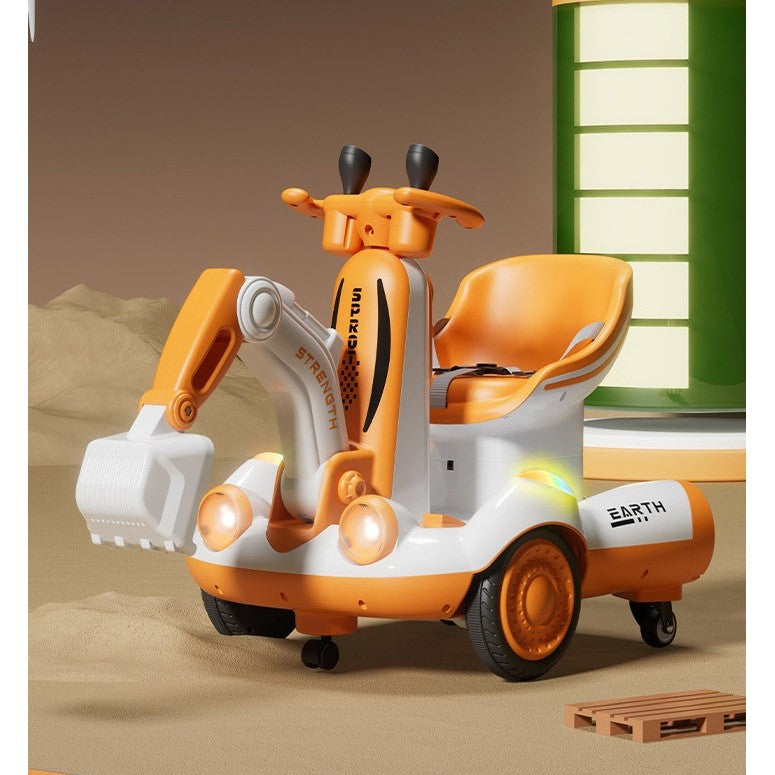 Excavator Electric Flippy cu Telecomandă, Maro, +2 Ani - Galben (2) [ps:31649fd7-c595-469d-9a40-2b93f7cb54c4]