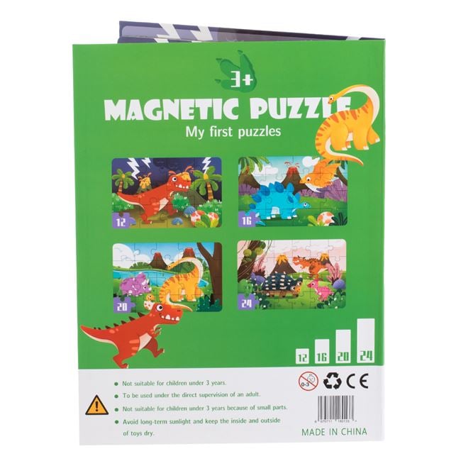 Puzzle Magnetic 4 Imagini Fructe, Mașini, Animale - Jumbo - Dinozauri (2) [ps:873a7987-5da7-44da-8584-3a32f78695a2]