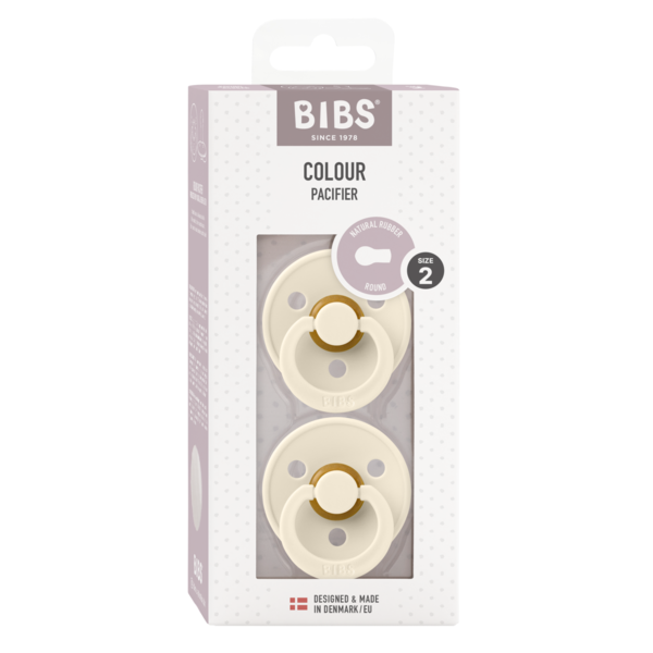 Set 2 Suzete BIBS Colour Latex, Tetina Simetrică, 0 luni - Ivory (2) [ps:f3ea14cd-9a3e-44b3-96eb-19f401d739c7]