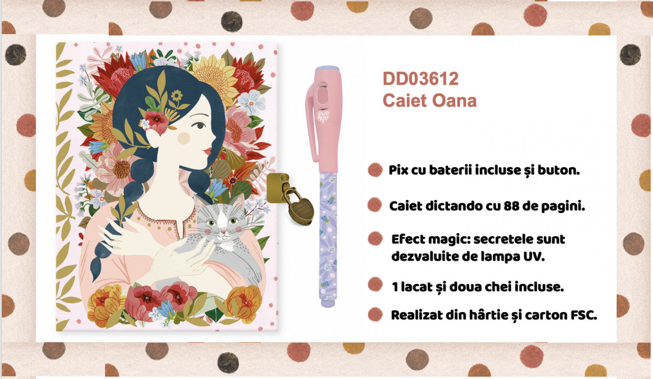 Jurnal secret cu pix magic Oana, Djeco [ps:61de05fe-a43a-440e-98ce-cd8a06cd8aab]