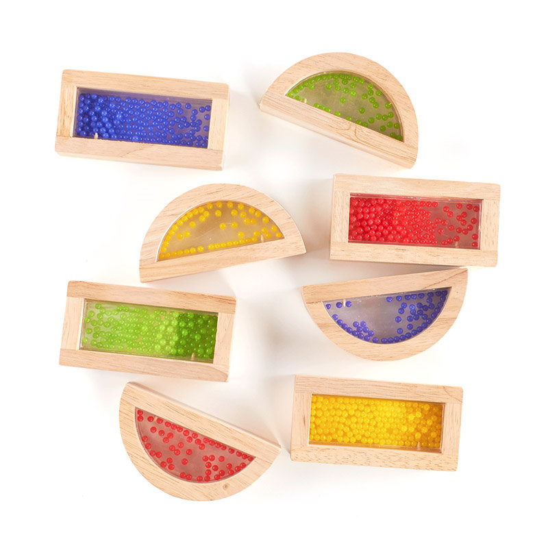 Rainbow Blocks Guidecraft - Blocuri Senzoriale cu Sclipici - Cu Margele Colorate (2) [ps:d509f05c-bfa9-42f7-94b7-274f436dcda6]