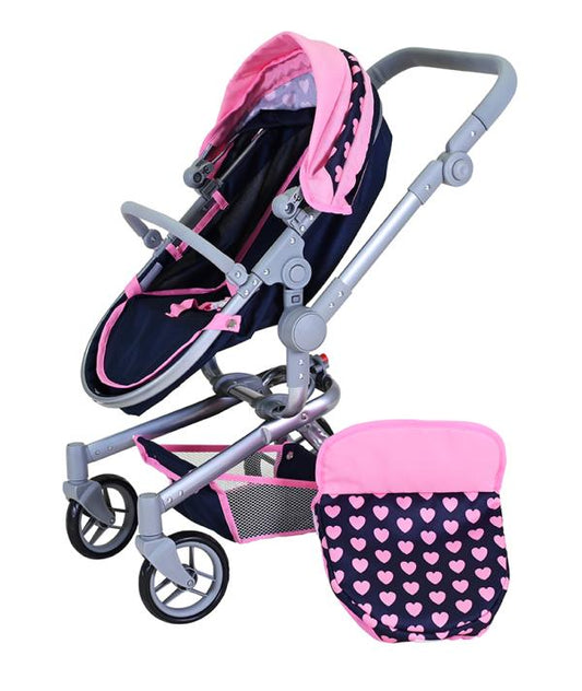 Cărucior Landou Papusi Knorr Toys Boonk, Pink Hearts - Default Title (2) [ps:97390bb1-74a6-4660-9e9f-9eb89a621d13]