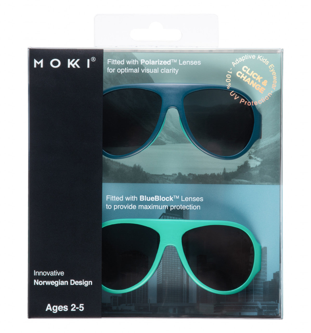 Ochelari de soare pentru copii MOKKI Click & Change, protectie UV, bleu, 2-5 ani, set 2 perechi [ps:6b42f6dd-4437-4781-9568-be50f27e8fa0]