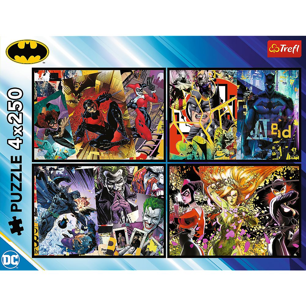 PUZZLE TREFL 4X250 BATMAN DC BATMAN IN ACTIUNE - Imagine 6 [ps:27eeea7d-4c59-495b-920d-338ef3f3c440]