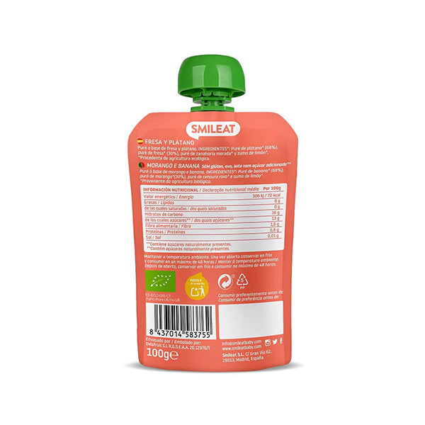 Smileat Gustare piure din banane si capsuni 100g, +6 - Imagine 2 [ps:522c1acc-4fe8-40da-8396-012bac1728b9]