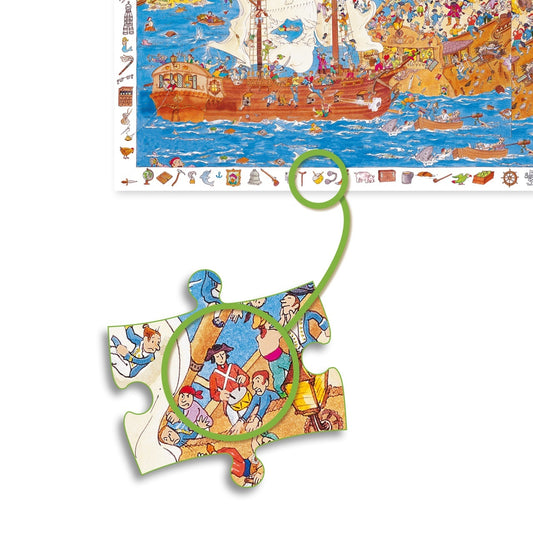 Puzzle observatie Pirati, Djeco - Imagine 4 [ps:879cbd7a-6615-4315-95c2-f3c7d5250572]