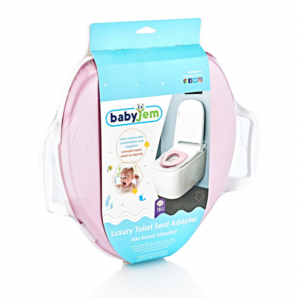Reductor moale uni pentru toaleta BabyJem (Culoare: Verde) - Roz