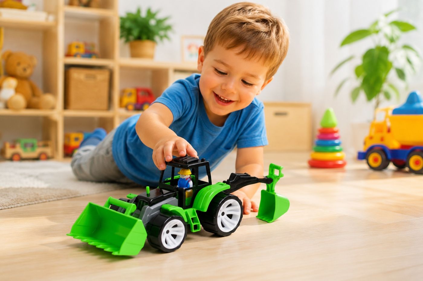 Tractor BAMS 2 cu 2 Cupe Militar - Viva Toys - NEGRU VERDE (2) [ps:9ee32a99-3ec1-485d-a957-a50c53450f89]