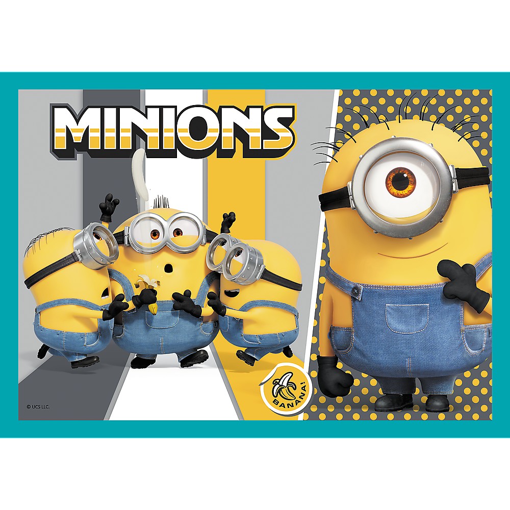 PUZZLE TREFL MINIONS 4IN1 LUMEA FERICITA A MINIONILOR - Imagine 2