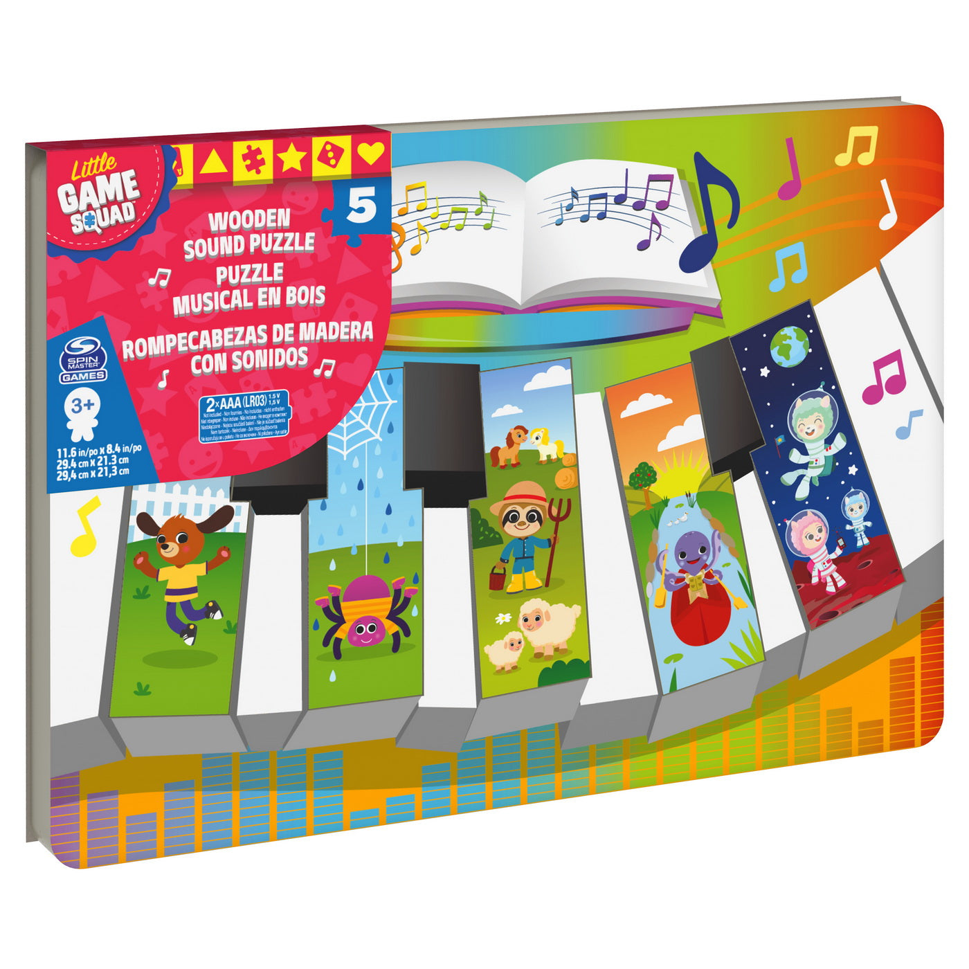 PUZZLE DIN LEMN IN FORMA DE PIAN CU SUNETE Spin Master - Imagine 2