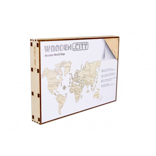 Harta lumii puzzle 3D de perete (L) Wooden City - Imagine 2