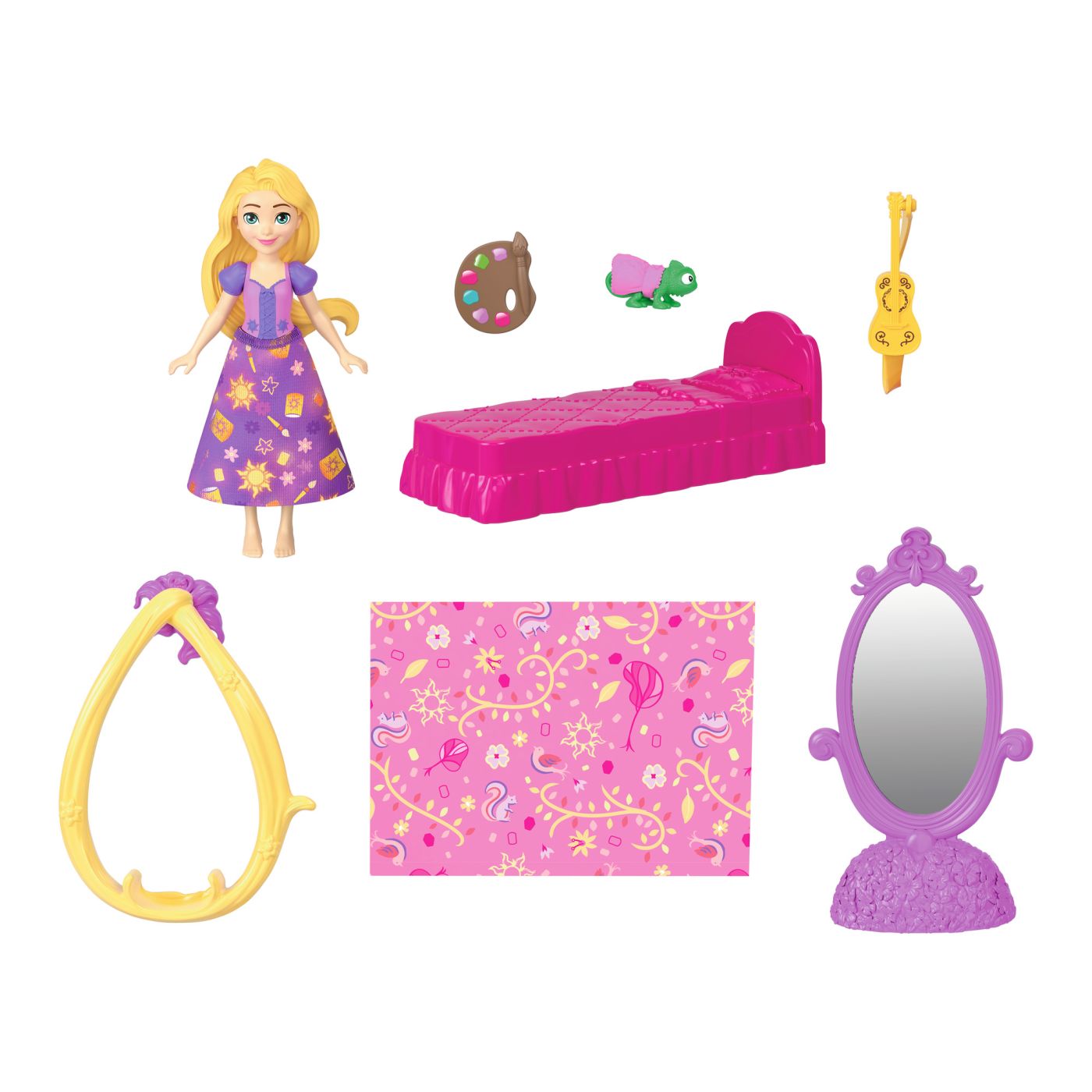 DISNEY PRINCESS SET CASTELUL LUI RAPUNZEL CU ACCESORII - Imagine 2