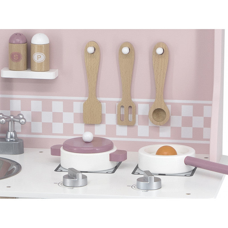 Bucatarie roz din lemn cu accesorii, PolarB, Viga [ps:feb70187-7c20-4dc3-971b-51f570b21fb9]