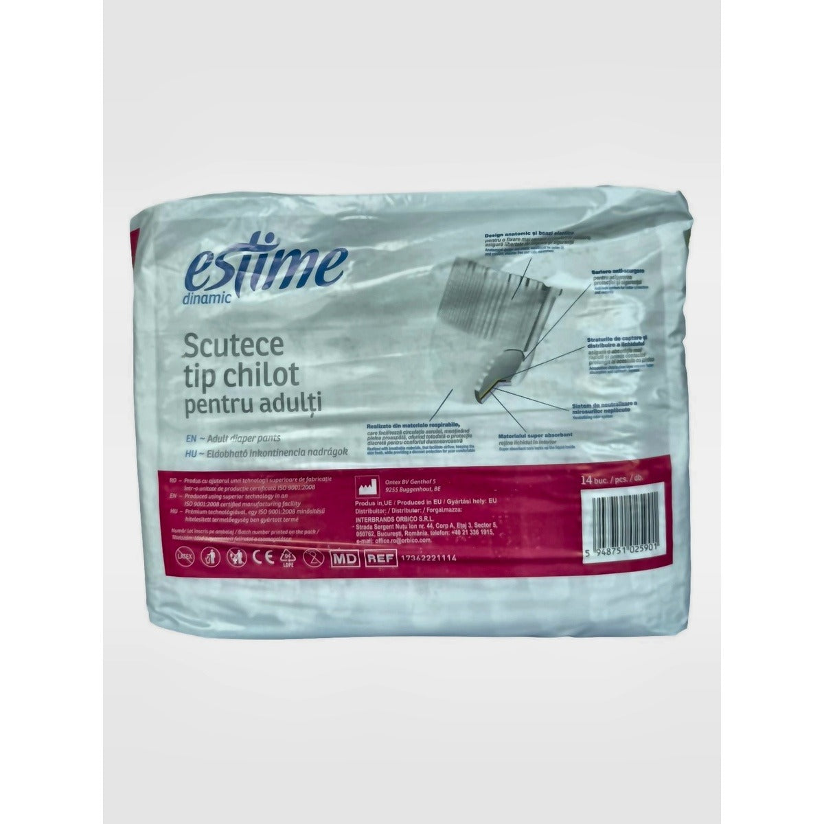 ESTIME Dinamic, scutece pentru adulti, M, 14 buc - Imagine 2