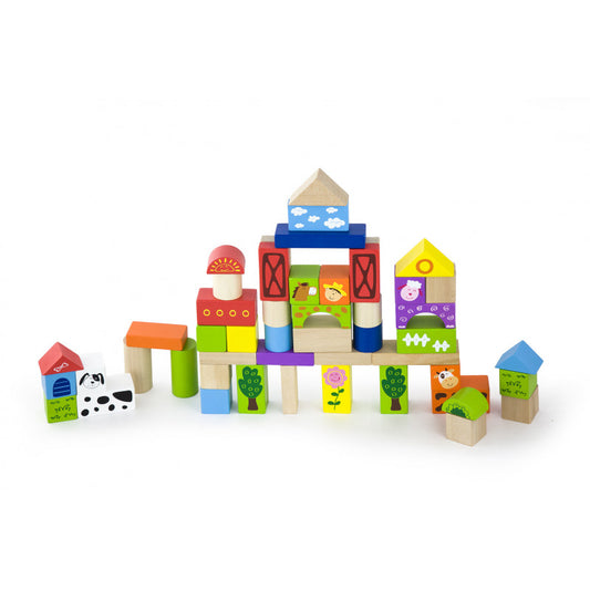Set cuburi Ferma, 50 de piese, Viga [ps:5edc5d75-209d-425e-b182-99f278272b45]