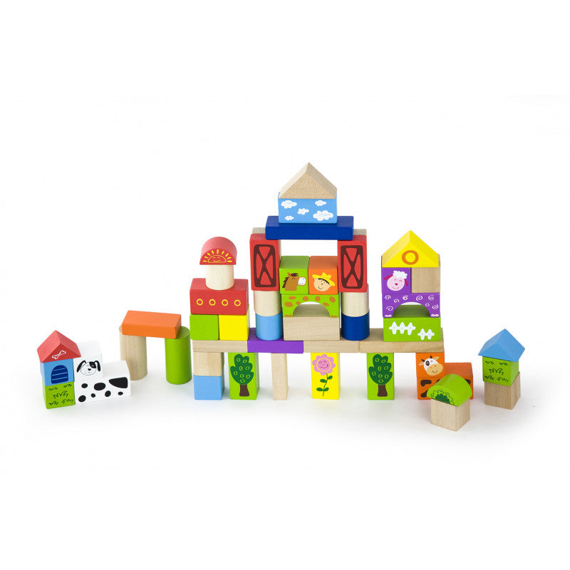 Set cuburi Ferma, 50 de piese, Viga [ps:5edc5d75-209d-425e-b182-99f278272b45]