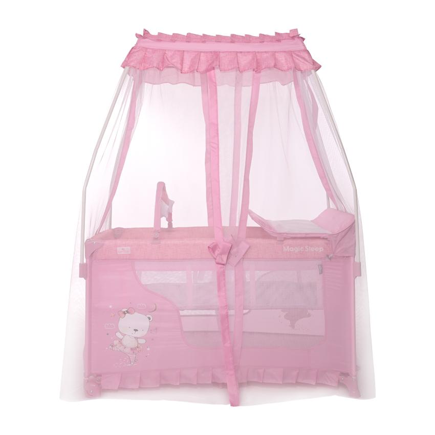 Pătuț Pliabil Lorelli Magic Sleep, Mellow Rose Ballerina - Mellow Rose Ballerina Bear (2) [ps:07693e16-e0d0-4db9-a6ee-754713c538ad]
