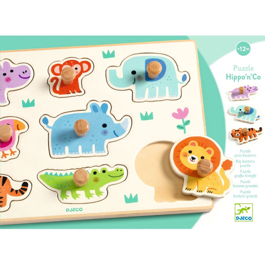 Puzzle din lemn cu animale salbatice, Djeco - Imagine 4 [ps:84bcb1b4-ca68-436a-af3c-8d75cfd7128e]