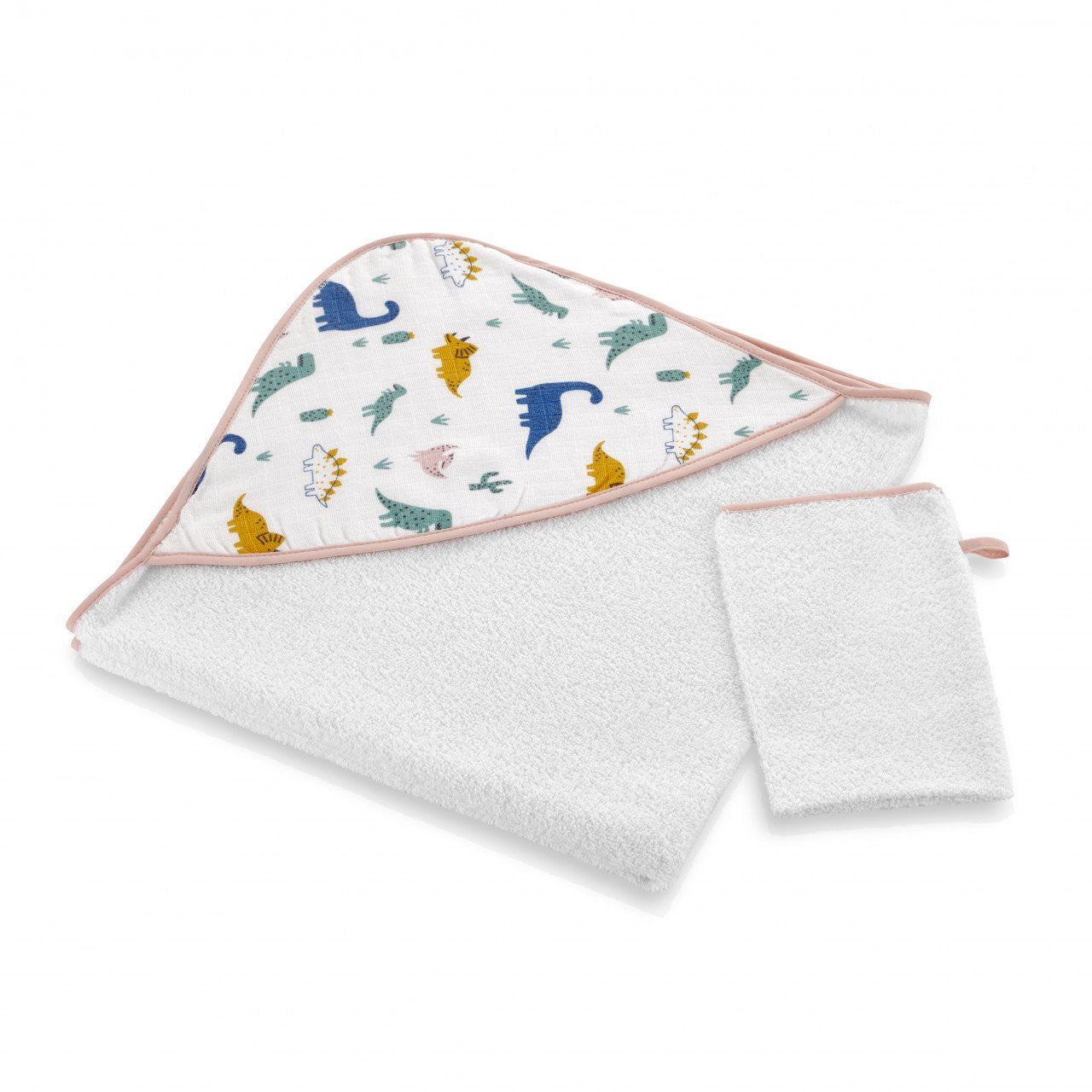 Set prosop si manusa de baie 72x72 cm BabyJem (Model: Zoo) - Imagine 2