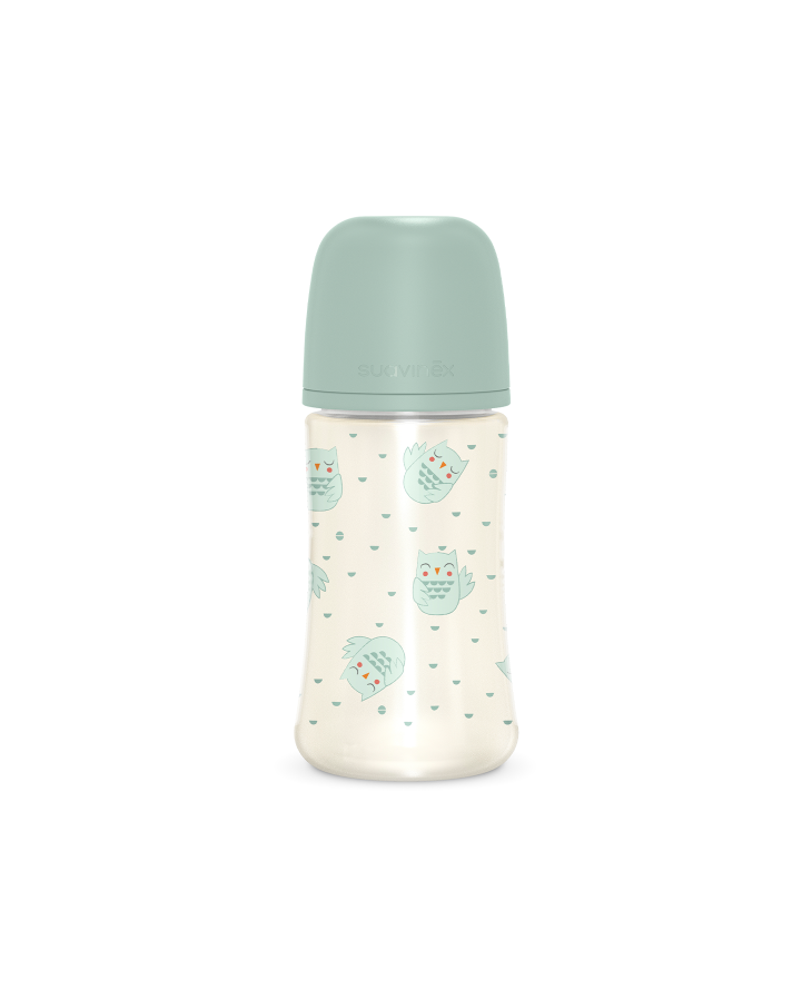 Biberon 270 ml Tetină fiziologică SX Pro cu debit mediu Bufniță mentă Bonhomia [ps:83734fc3-b135-404b-b579-e6654641ec84]