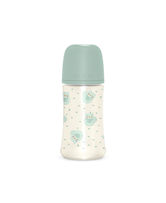 Biberon 270 ml Tetină fiziologică SX Pro cu debit mediu Bufniță mentă Bonhomia [ps:83734fc3-b135-404b-b579-e6654641ec84]