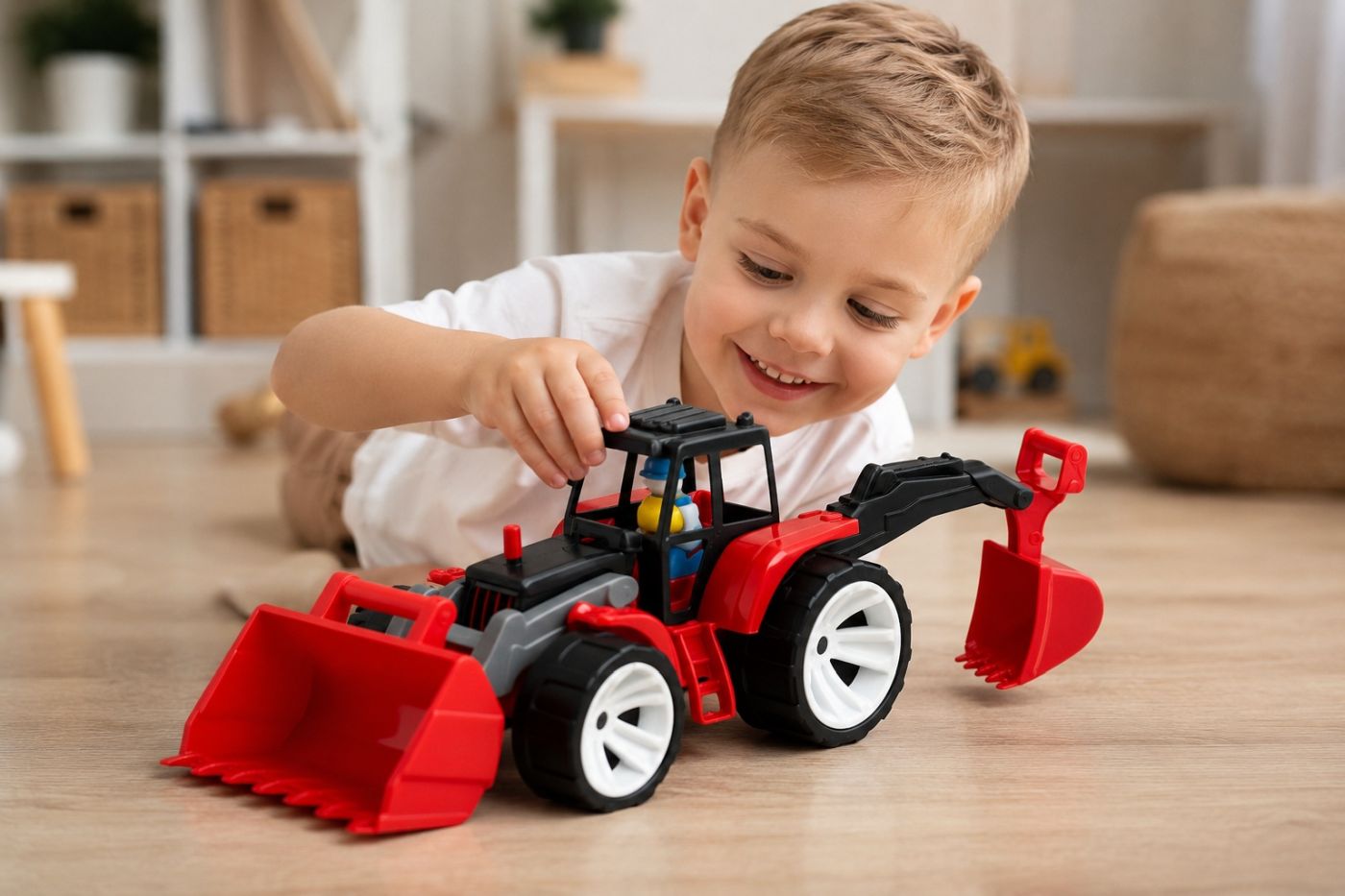 Tractor BAMS 2 cu 2 Cupe Militar - Viva Toys - NEGRU ROSU (2) [ps:4092301b-3a1a-47be-b6ee-0ff39144ec16]