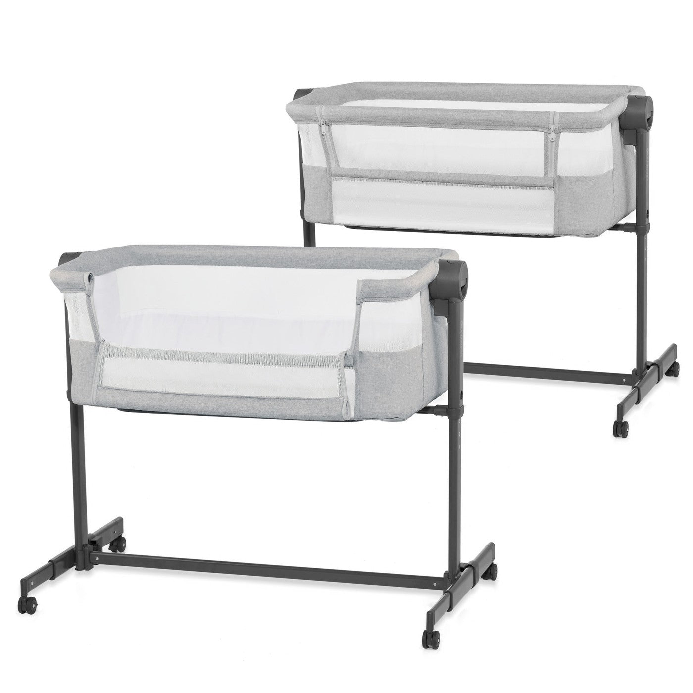 PATUT CO-SLEEPER KINDERKRAFT NESTEE UP 2, GRI DESCHIS - Gri Deschis