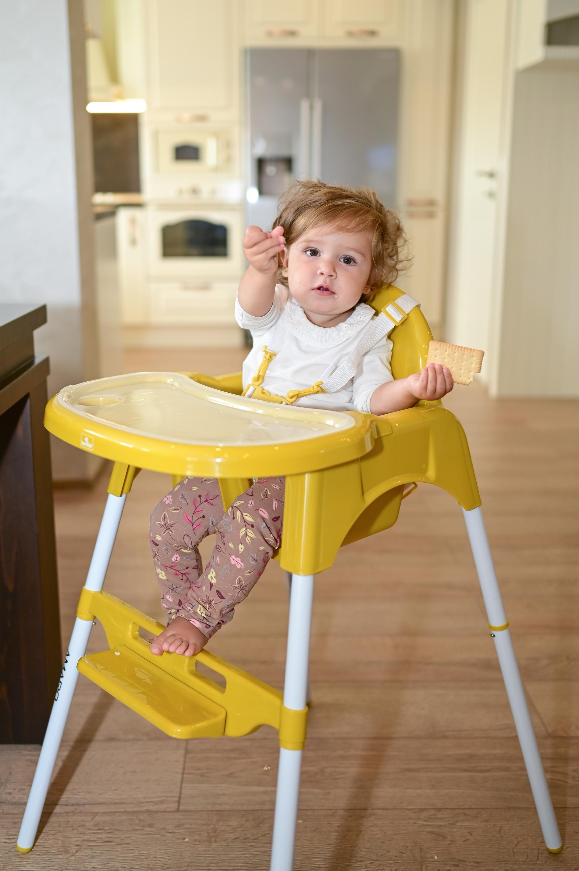 Scaun de Masa Amaro, Lemon - Lorelli | Scaun Înalt Bebe - gri deschis (2) [ps:69ef05a9-6a6d-456f-841d-77fdf5e33b04]