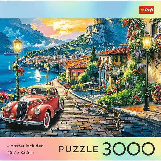 Puzzle Trefl 3000 piese - Oraș Italian pe Lac cu Poster - Default Title (2) [ps:09e29369-43d7-4f1a-b799-1c8ac18a2b96]