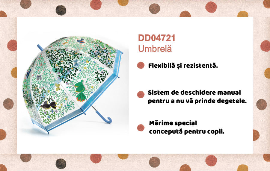 Umbrela pentru adulti Flori si pasari, Djeco - Imagine 3 [ps:989b89b5-5280-4dc5-b4c5-4d351bfb9d29]