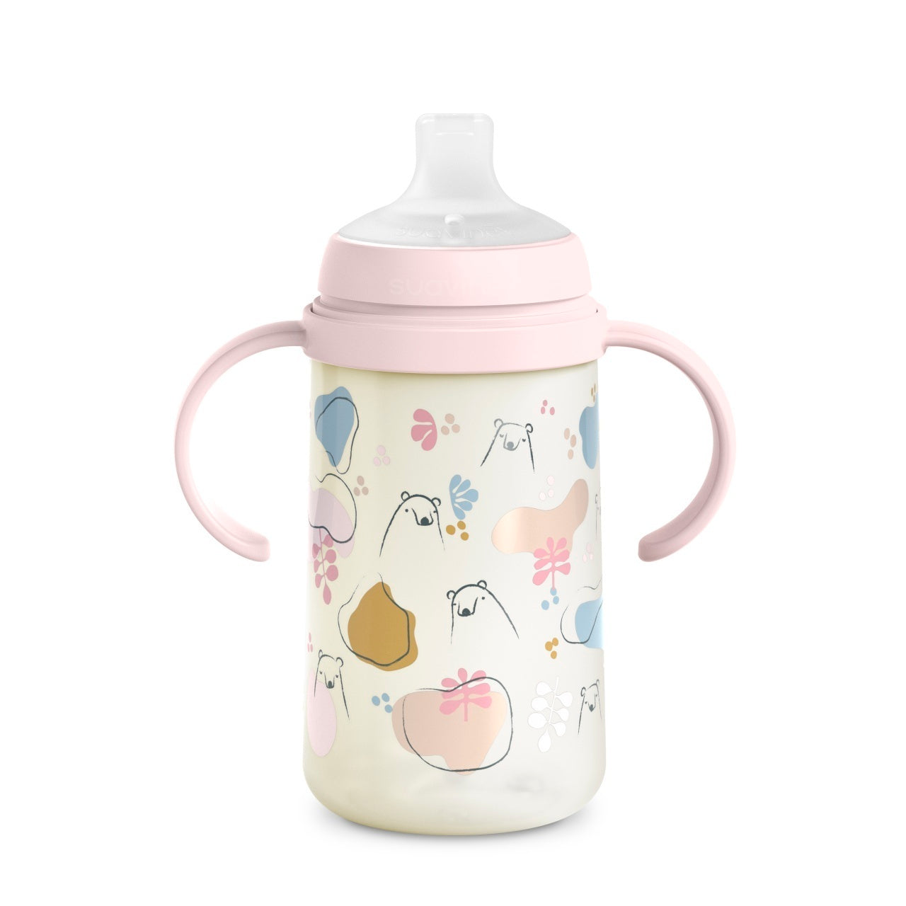Cana cu muștiuc din silicon, 270 ml, Bears, albastru, - Roz [ps:a3a85b5d-c083-4892-8dda-cce044ff603b]