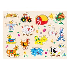 Puzzle Incastru Lemn Animale Ferma Jumbo, 14 piese - 40x30cm - Default Title (2) [ps:3cd0acfe-faf7-412b-a673-817bc7805f03]