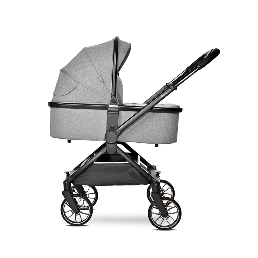 Cărucior Set 3 în 1 Lorelli Reya, Mâner Reversibil, Maro - Grey (2) [ps:ad52029e-a72b-494a-a353-a6e150d5015e]