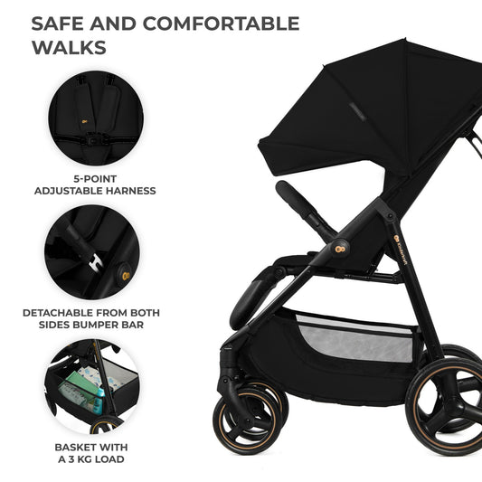 CARUCIOR SPORT KINDERKRAFT TRIG3 ONYX BLACK - Imagine 4 [ps:3685c591-6f01-4e11-845b-29007856db38]