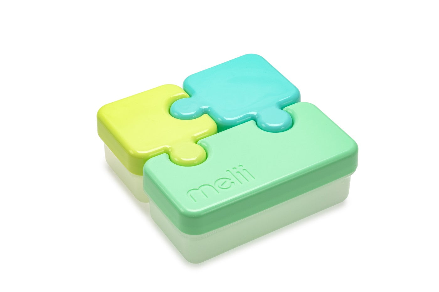 RECIPIENT HRANA BEBE MODEL PUZZLE, MELII, ALBASTRU&VERDE [ps:d6582384-2830-46f7-8c84-b7df34b15dbb]