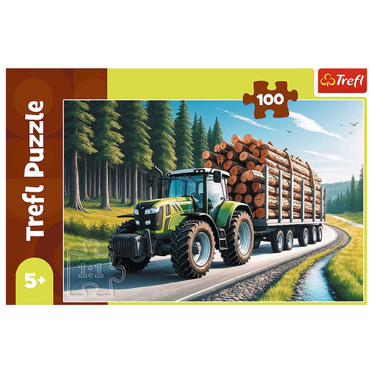 PUZZLE TREFL 100 TRACTOR FORESTIER CU LEMNE - Imagine 3 [ps:4c3c142e-e5f4-4e9b-bf50-1aadd27ec7ac]