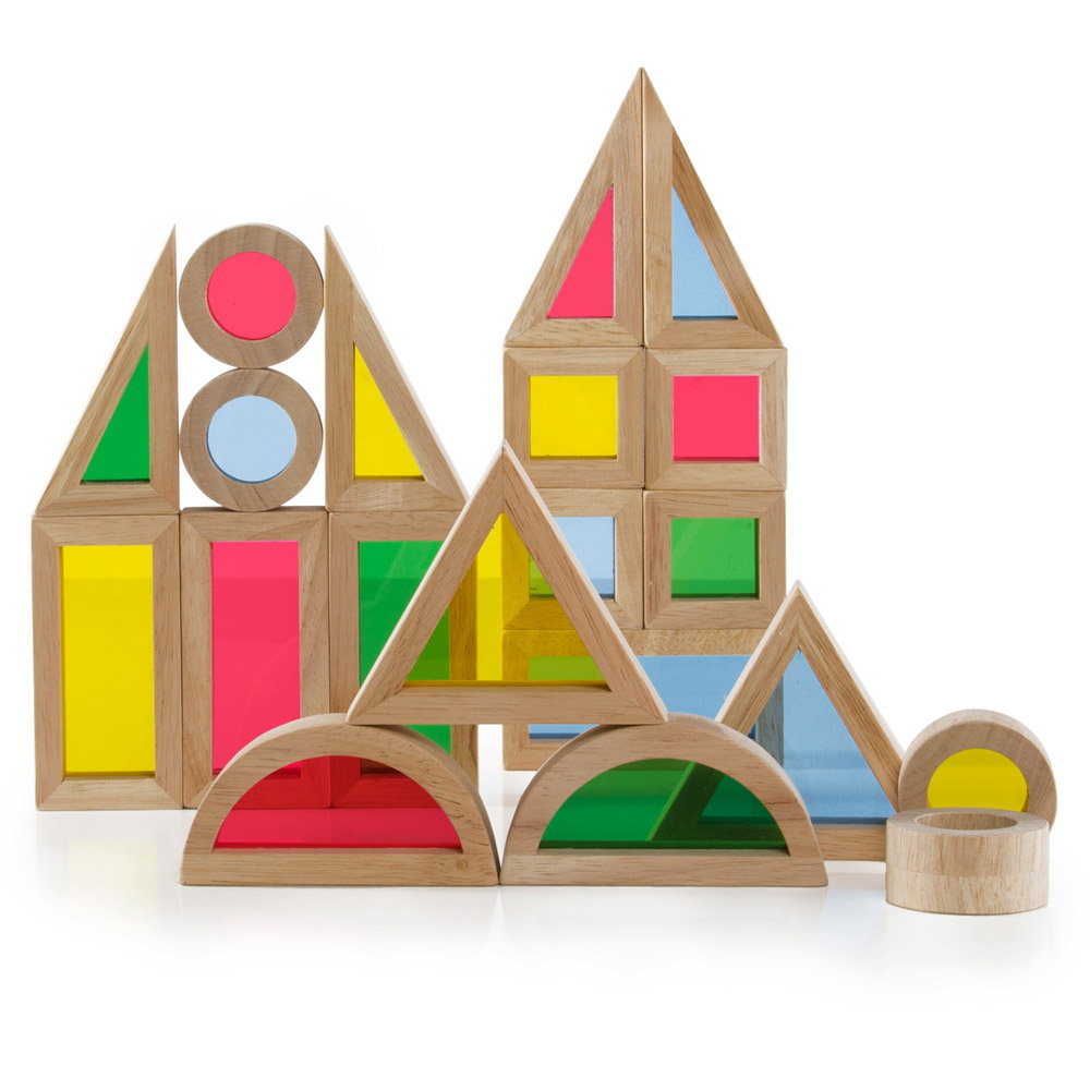 Junior Rainbow Blocks Guidecraft - Set 20 Piese Colorate - 40 (2) [ps:a32109e4-916c-44a2-92fa-ab512f59b371]
