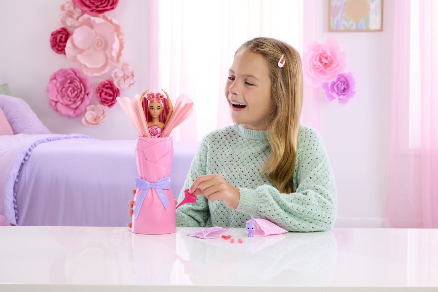 BARBIE PETAL POP SET PAPUSA BARBIE LALEA ROZ SI - Roșu (2) [ps:9533ba1e-3748-481b-82ea-26e0ed1fef5a]