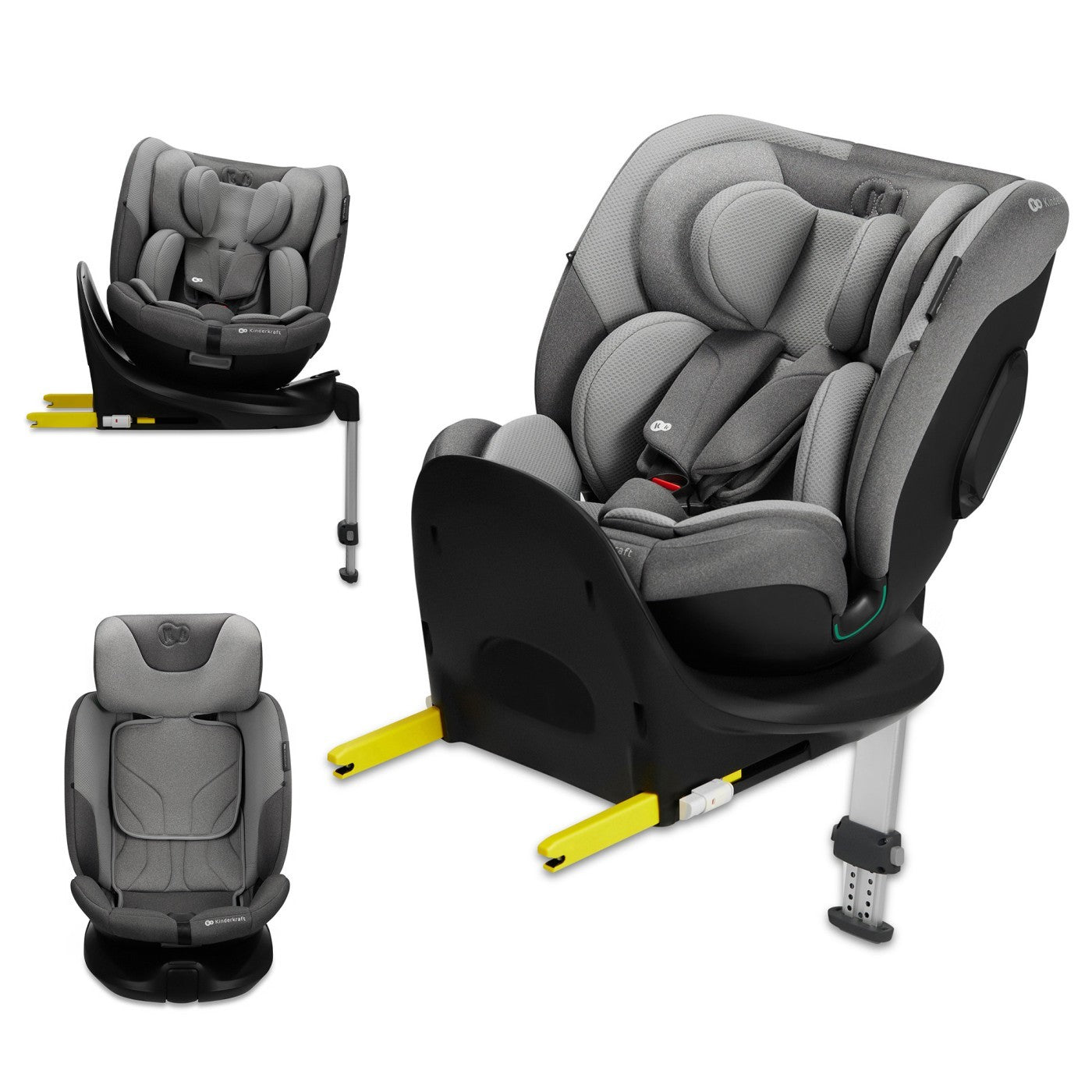 SCAUN AUTO KINDERKRAFT I-FIX, I-SIZE 40-150 CM, GRAPHITE - Gri