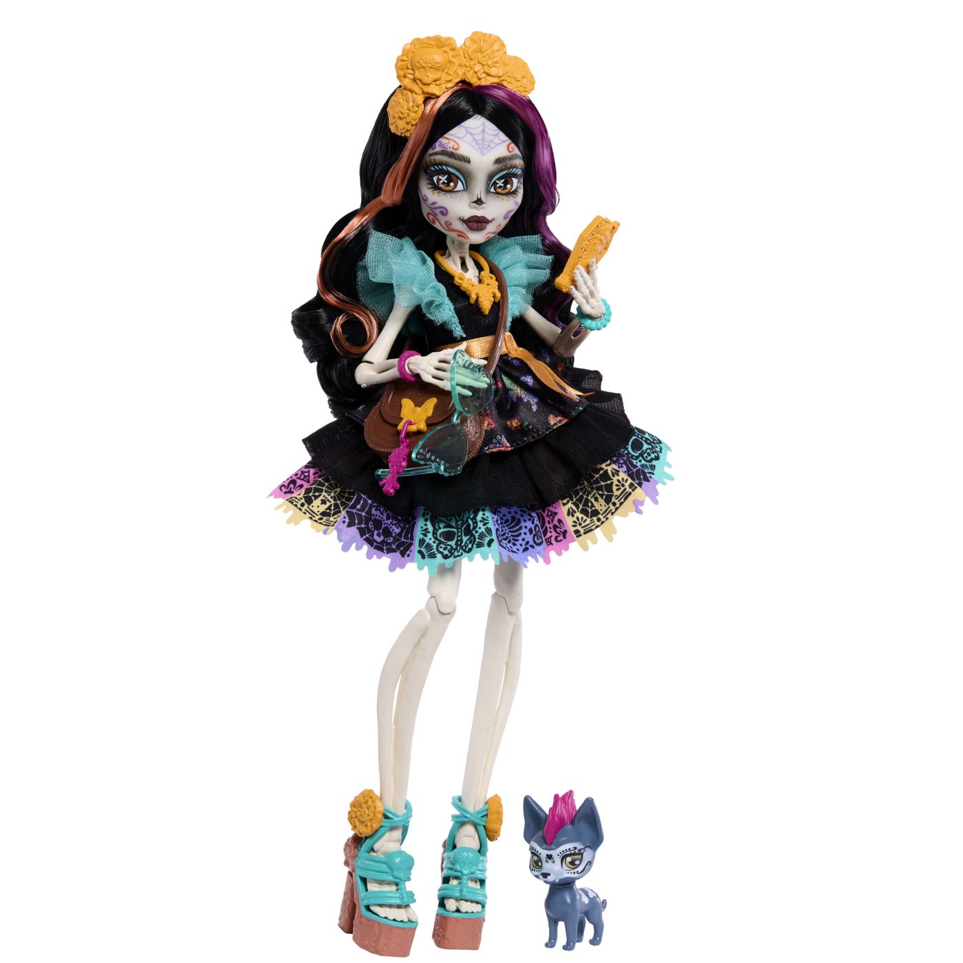 MONSTER HIGH PAPUSA SKELITA CALAVERAS CU ACCESORII Mattel - Imagine 2