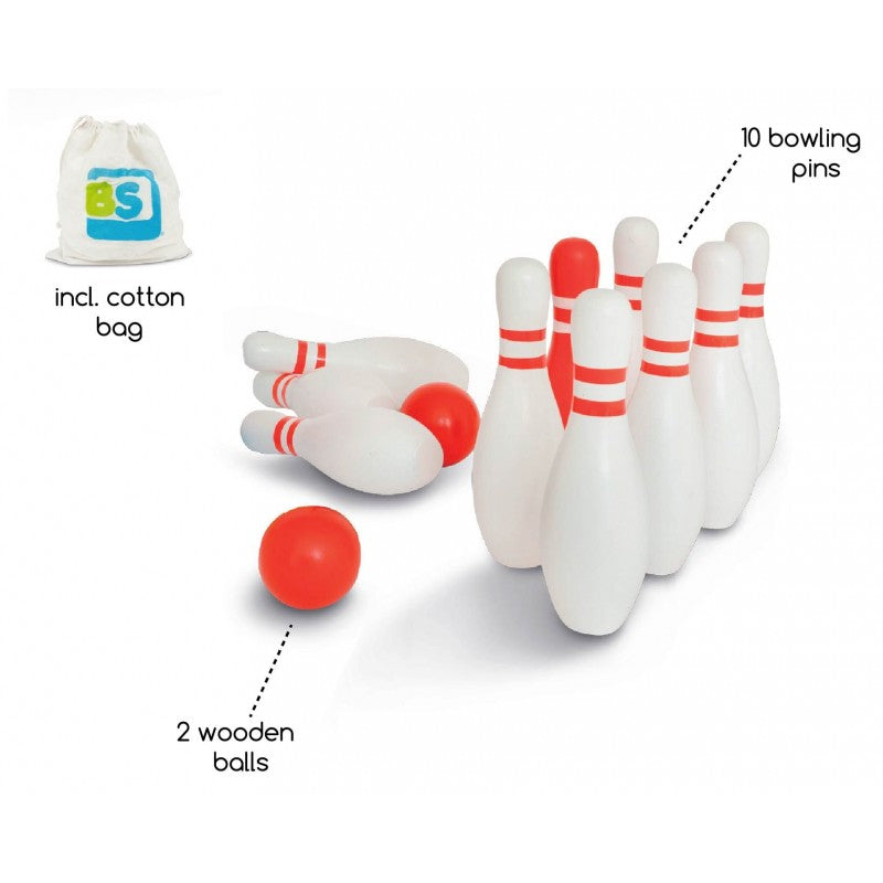 Set de bowling din lemn, BS Toys [ps:25c469e1-2eb7-4afc-8652-f1ce0ddd3c5c]