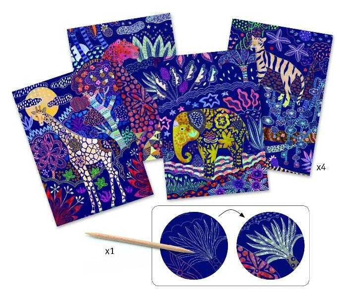 Joc creativ de razuit Natura luxurianta, Djeco - Imagine 2 [ps:8c9d05e4-e496-48aa-bb73-9c5ddcc4dd33]