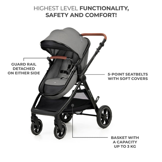 CARUCIOR KINDERKRAFT ESME, 3 IN 1, MOONLIGHT GREY - Gri Deschis