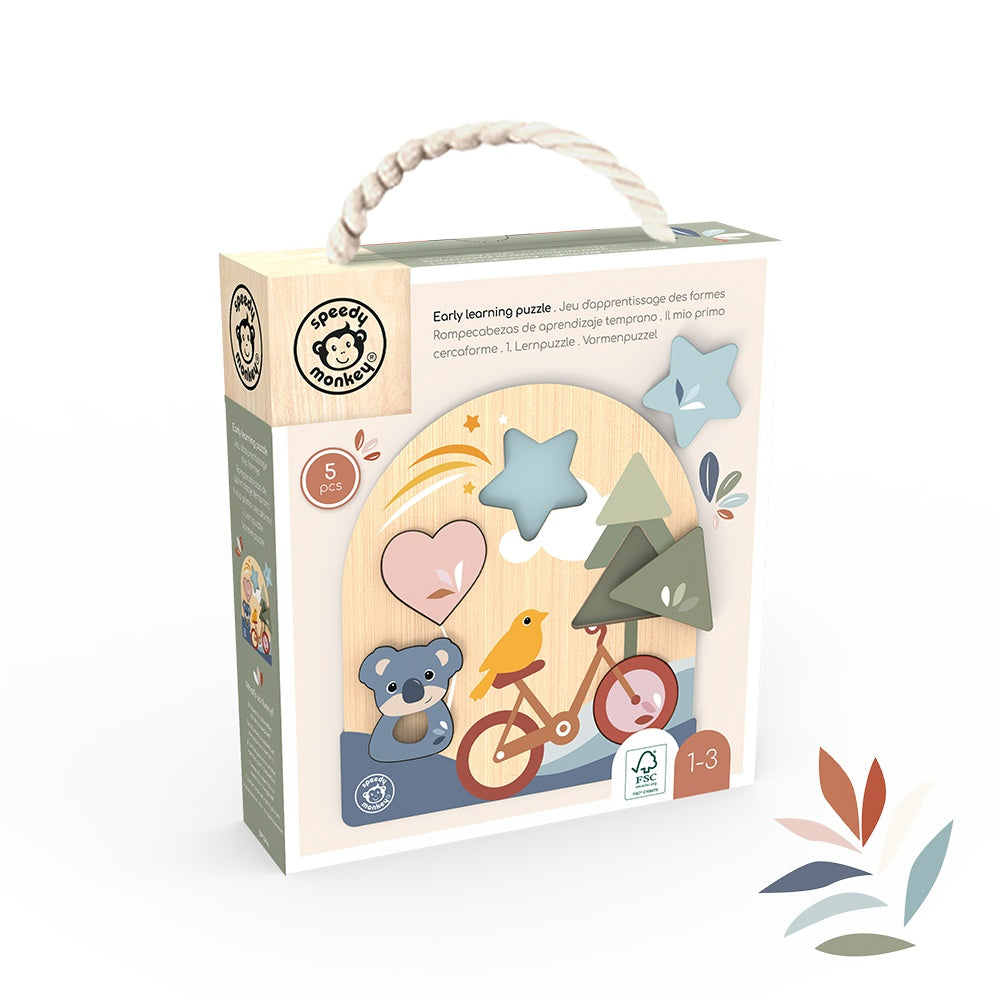 Puzzle educativ din lemn, Speedy Monkey - Imagine 2 [ps:a1e58d01-445f-4941-b97b-439d671706c2]