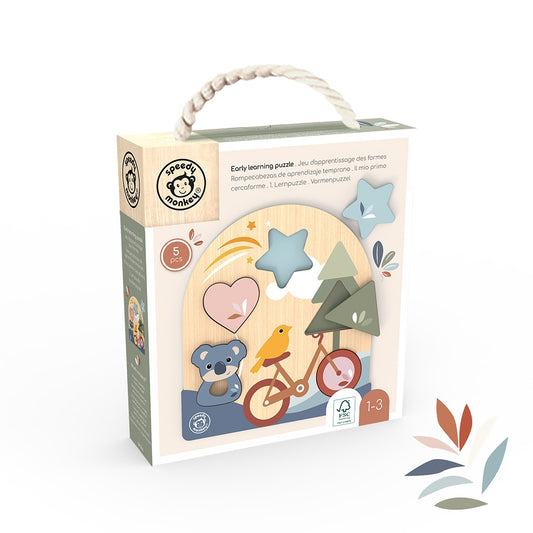 Puzzle educativ din lemn, Speedy Monkey - Imagine 2 [ps:a1e58d01-445f-4941-b97b-439d671706c2]