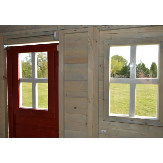 Casuta de gradina My Red Cottage House cu platforma si tobogan (M26R), Wendi Toys [ps:66ff121f-77ff-43b5-9fa7-9d606e699110]
