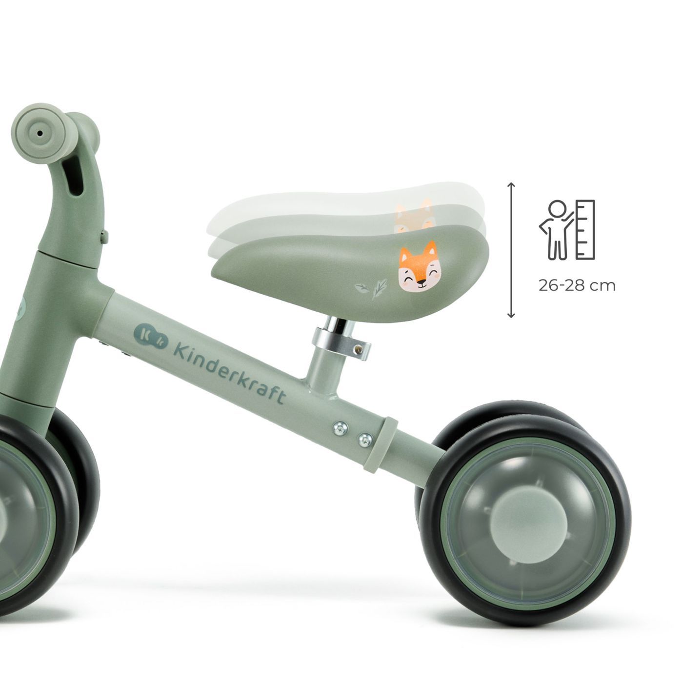 BICICLETA ECHILIBRU CUTIE FLASH, GREEN Kinderkraft - Verde [ps:5cbd6c01-fe3a-42be-94f6-2d8080ad956a]