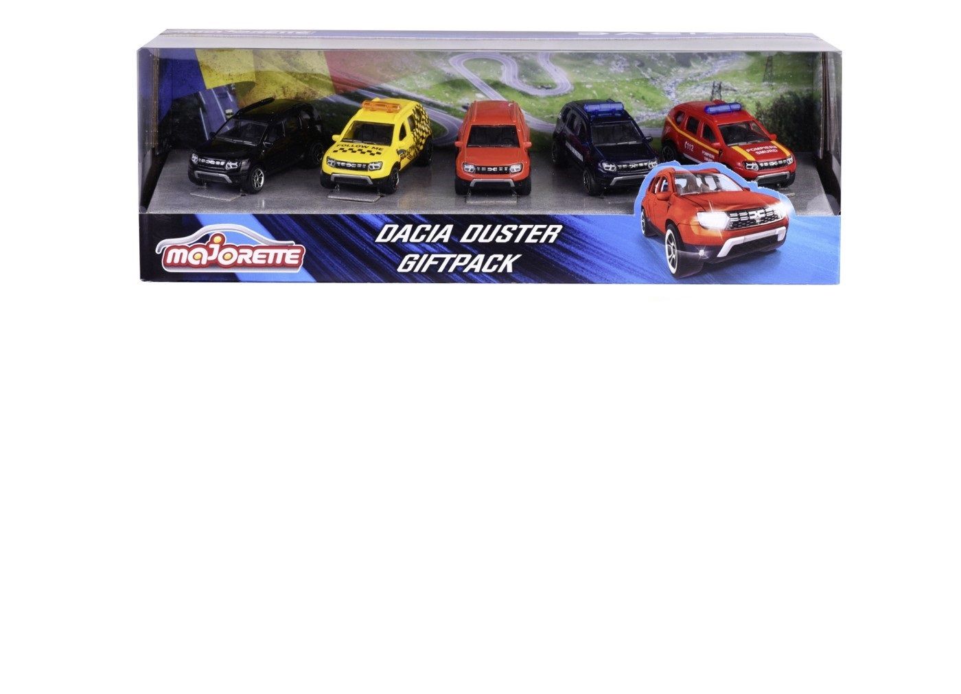 MAJORETTE DACIA DUSTER SET 5 MASINUTE SCARA 1:64 [ps:7d19b26a-04ca-4d89-9380-02ff89b2021e]
