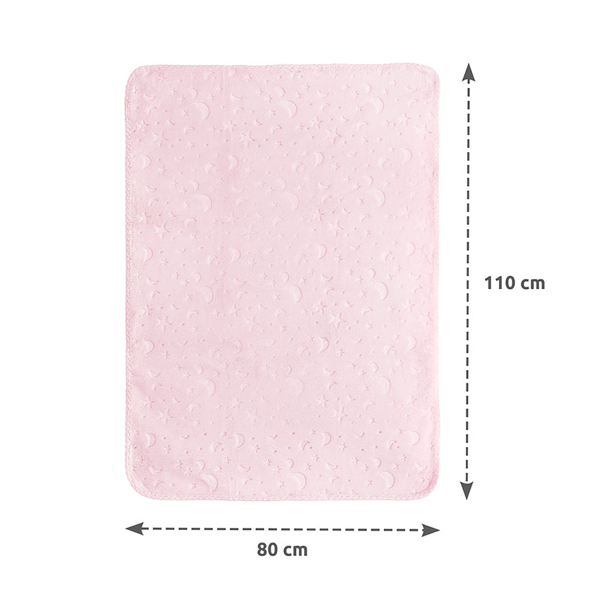 Păturică Bebeluși Lorelli Twinkle, Albă, 80x110 cm - Pink (2) [ps:0a5f21f7-60cb-428f-9e8f-1b2d396c3600]