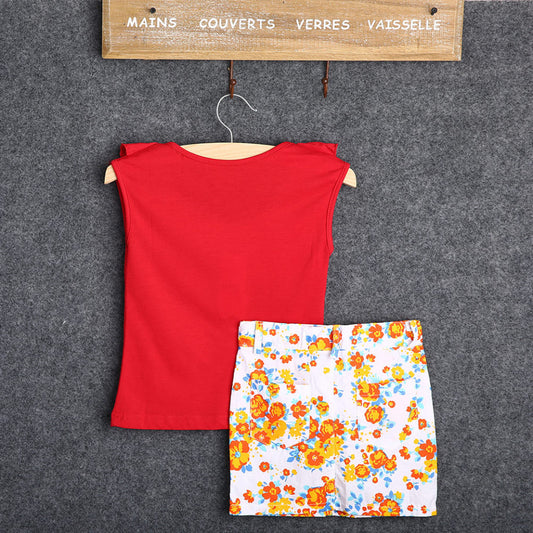 Set tricou rosu cu volanas si fusta cu floricele Drool - Imagine 3 [ps:f8d5d977-ddef-40b4-a7ba-8461c40c6609]